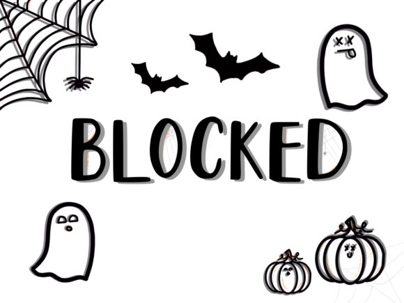 Blocked Halloween Theme: A Bold Display Font for Web Design