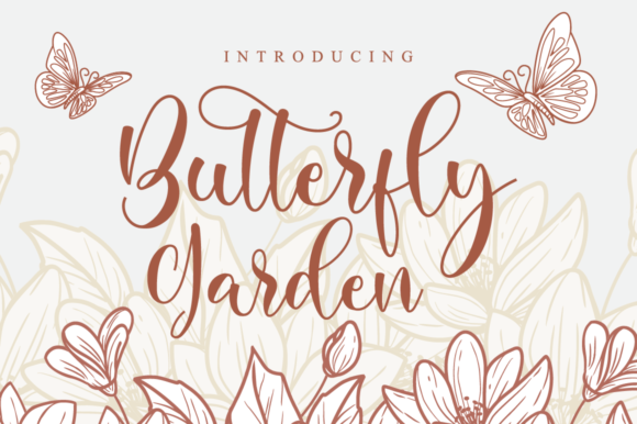 Butterfly Garden: A Modern Script Typeface for Editorial Design