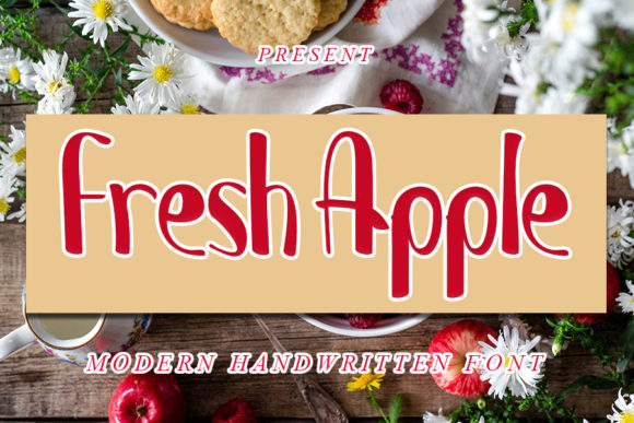 Fresh Apple Font: A Handwritten Typeface for Editorial Design