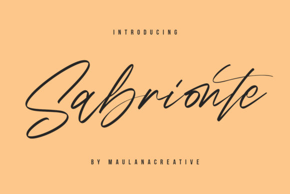 Sabrionte: The Elegant Handwritten Font for Branding